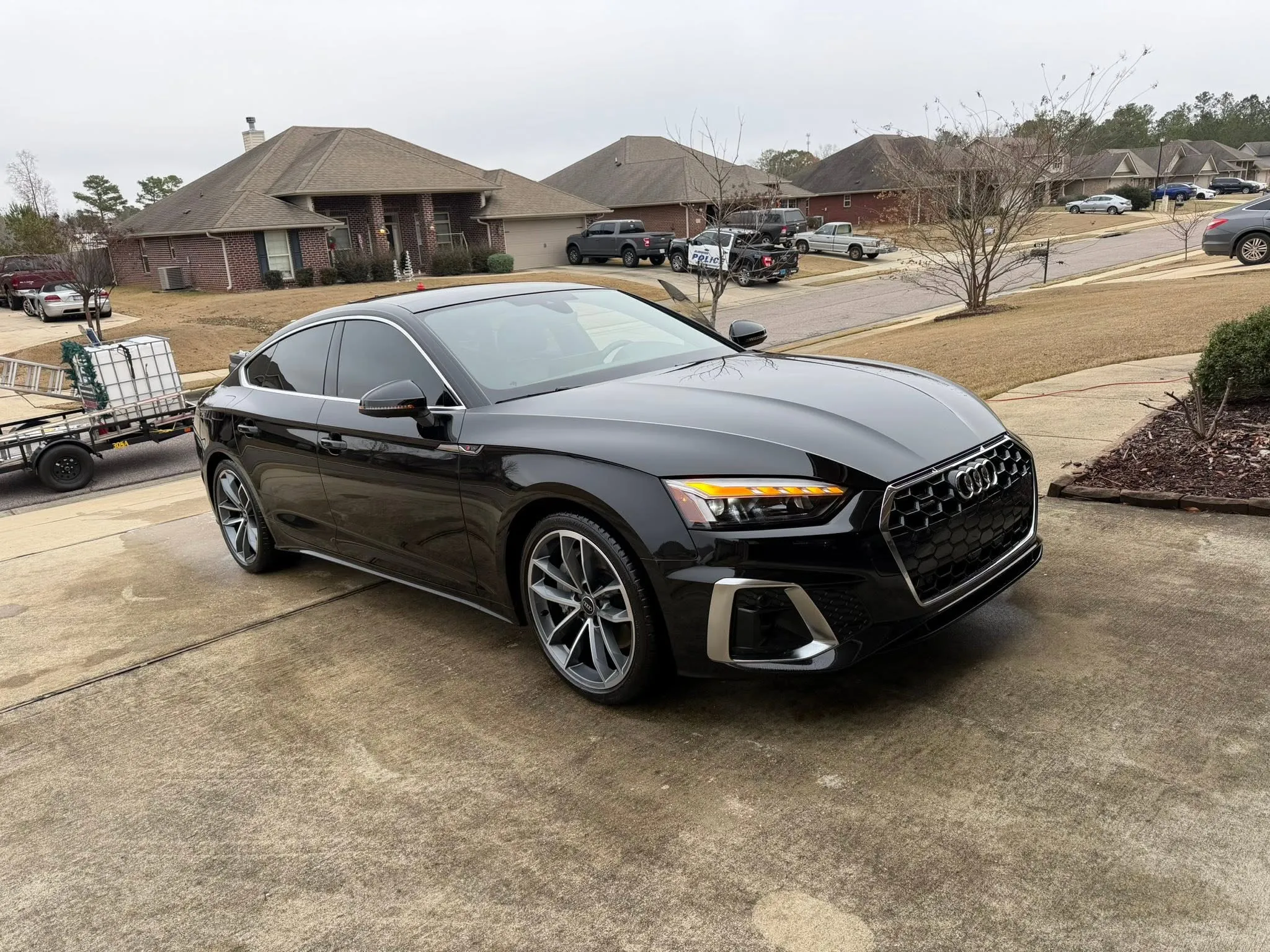 Black sedan, finished exterior